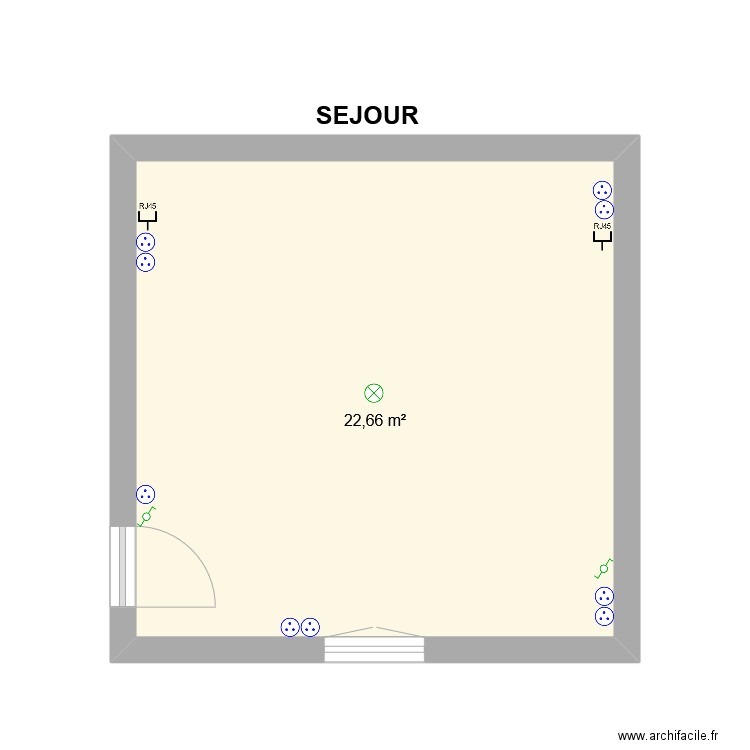 Séjour Sophie. Plan de 1 pièce et 23 m2