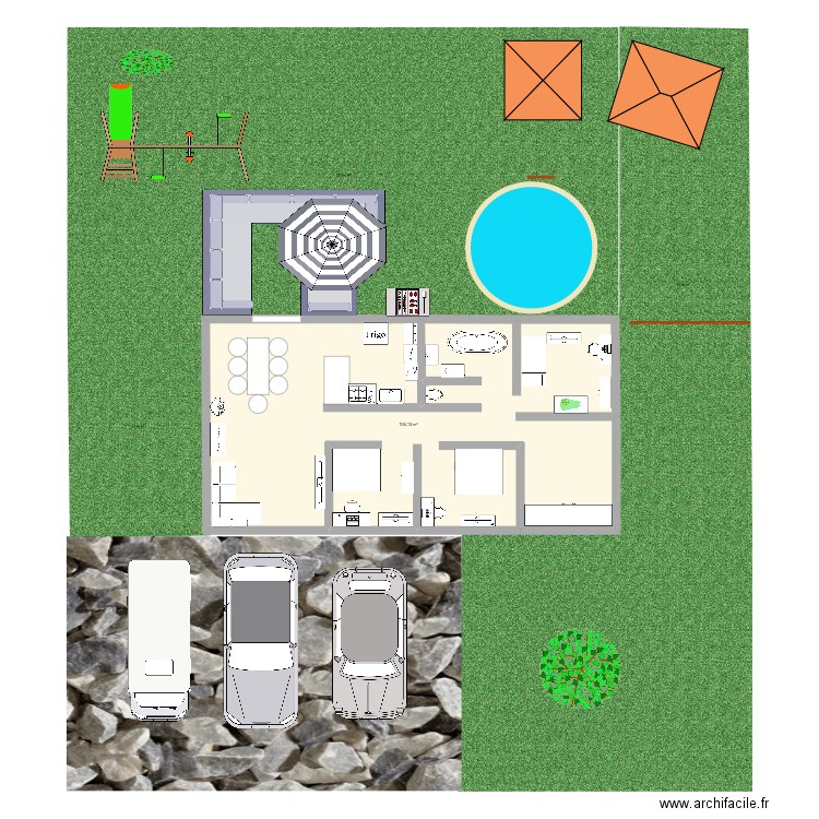 plaideux matheo. Plan de 1 pièce et 101 m2