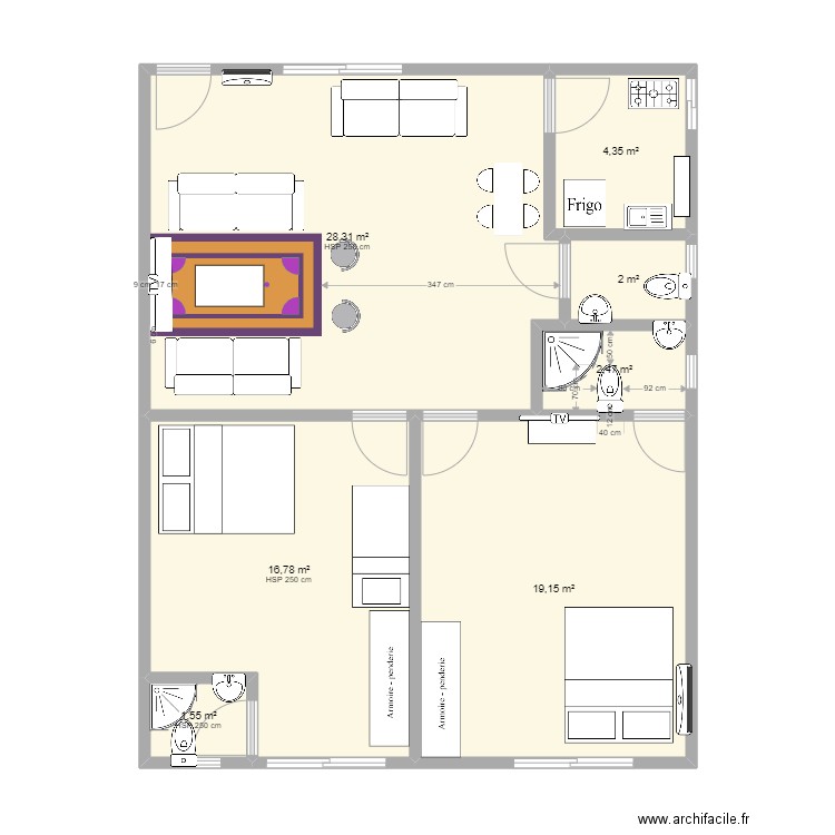 MA MAISON 2. Plan de 7 pièces et 75 m2