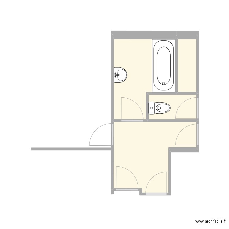 Verdes. Plan de 4 pièces et 11 m2