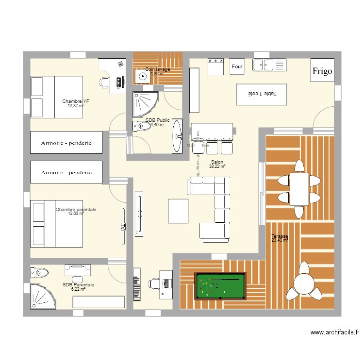 Maison Tuura 2. Plan de 7 pièces et 99 m2