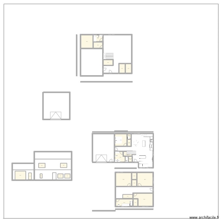 Ch de la rivière. Plan de 27 pièces et 149 m2