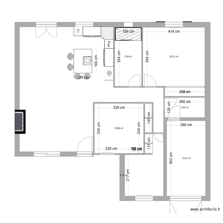 freddie2. Plan de 9 pièces et 54 m2