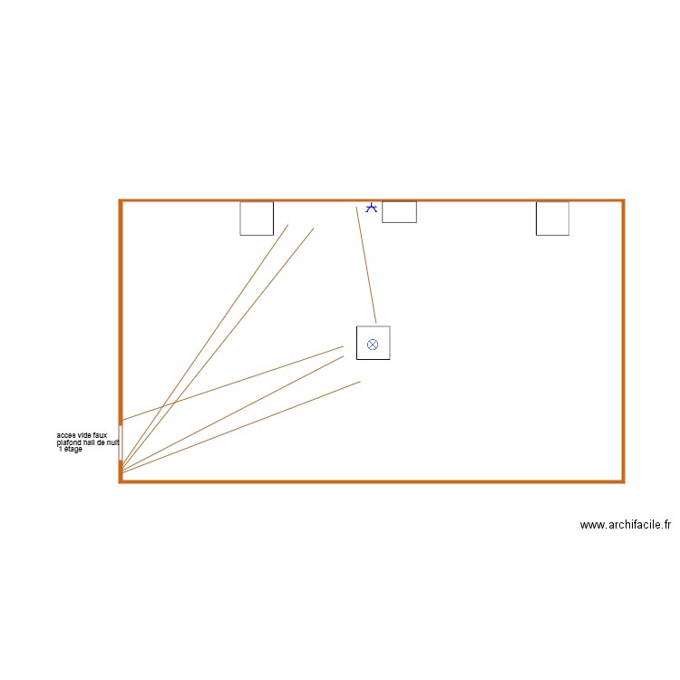 electricite. Plan de 1 pièce et 43 m2