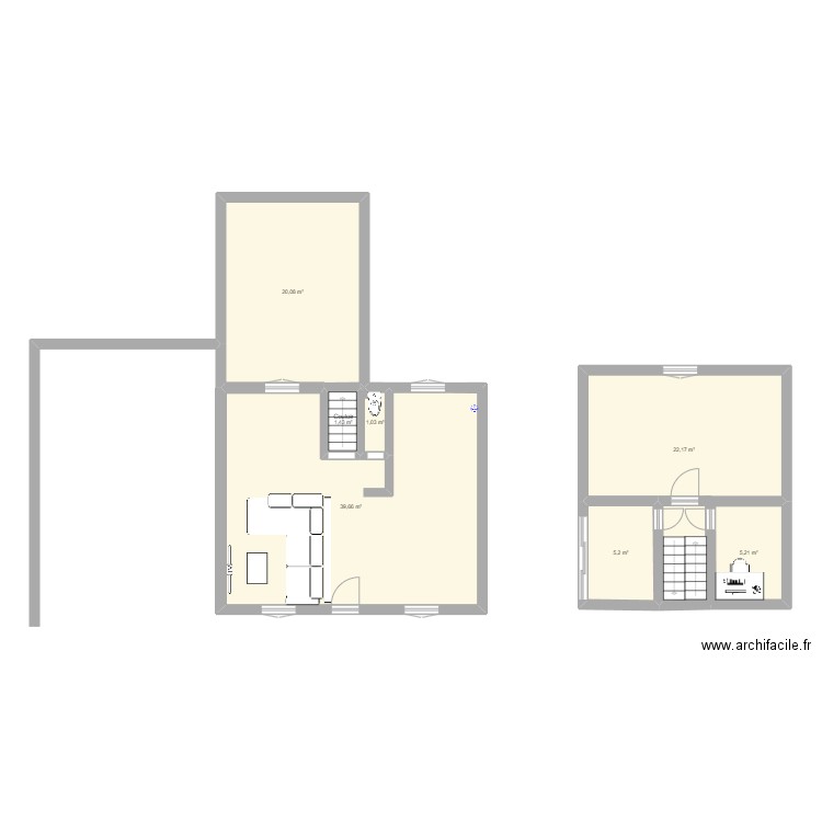 mallet 2. Plan de 7 pièces et 95 m2