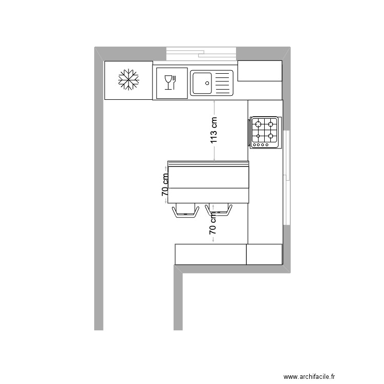 cuisine Claude TLV 2. Plan de 0 pièce et 0 m2