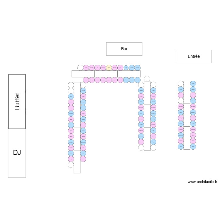 Plan de table 18 ans. Plan de 0 pièce et 0 m2