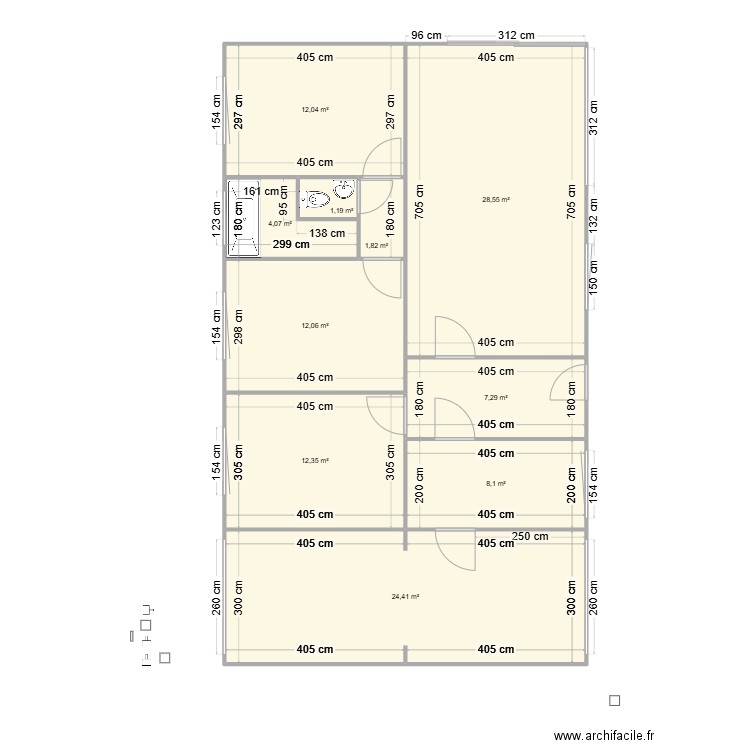 Bouge-Actuel-01. Plan de 10 pièces et 112 m2