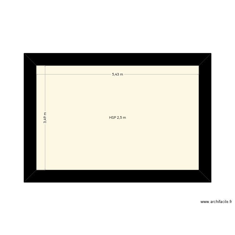 MAISON 2. Plan de 1 pièce et 19 m2