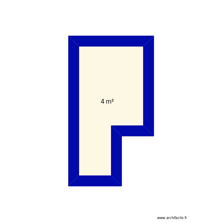 Sdb corbier. Plan de 1 pièce et 4 m2