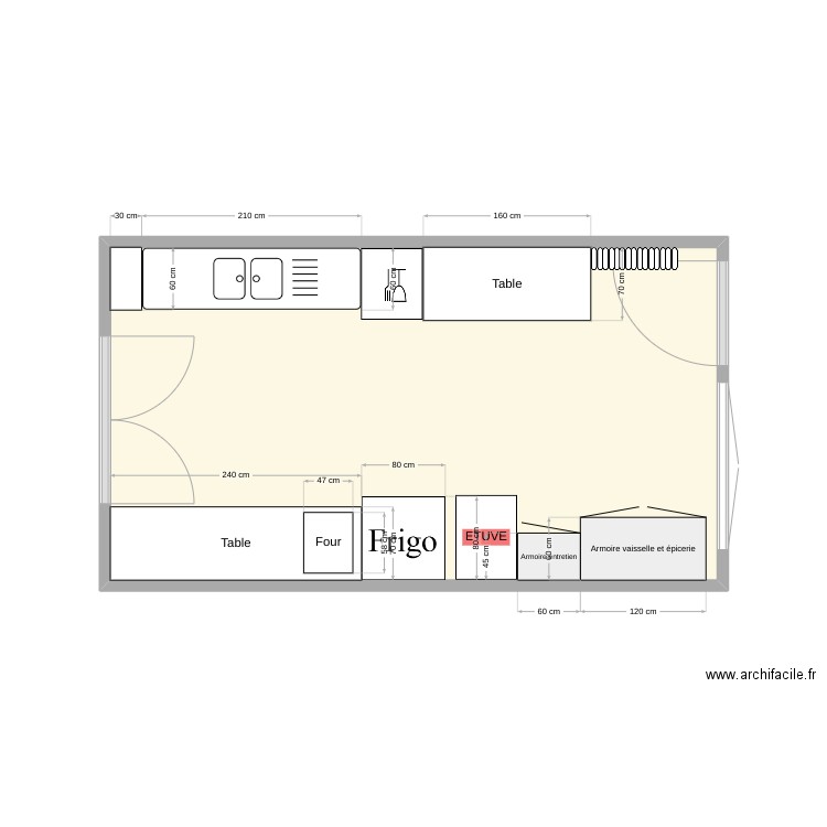 MJC Montbrisonnais. Plan de 1 pièce et 18 m2