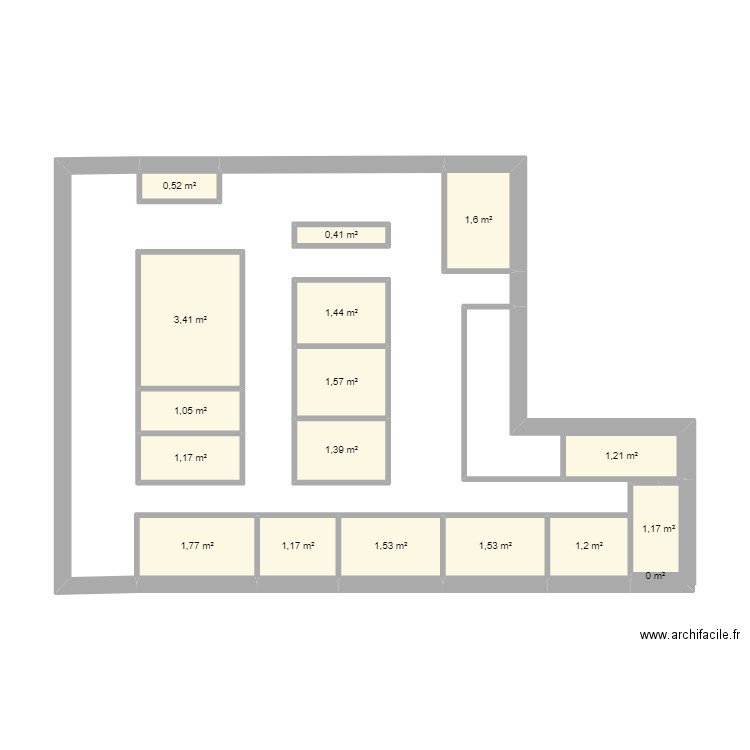 plan de masse leclerc. Plan de 17 pièces et 22 m2