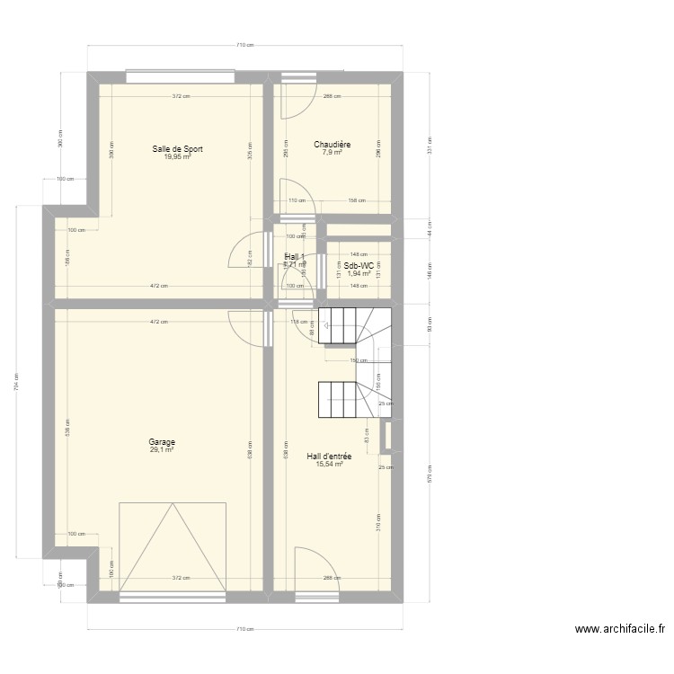 Cosmonaute_DimensionPieces. Plan de 0 pièce et 0 m2