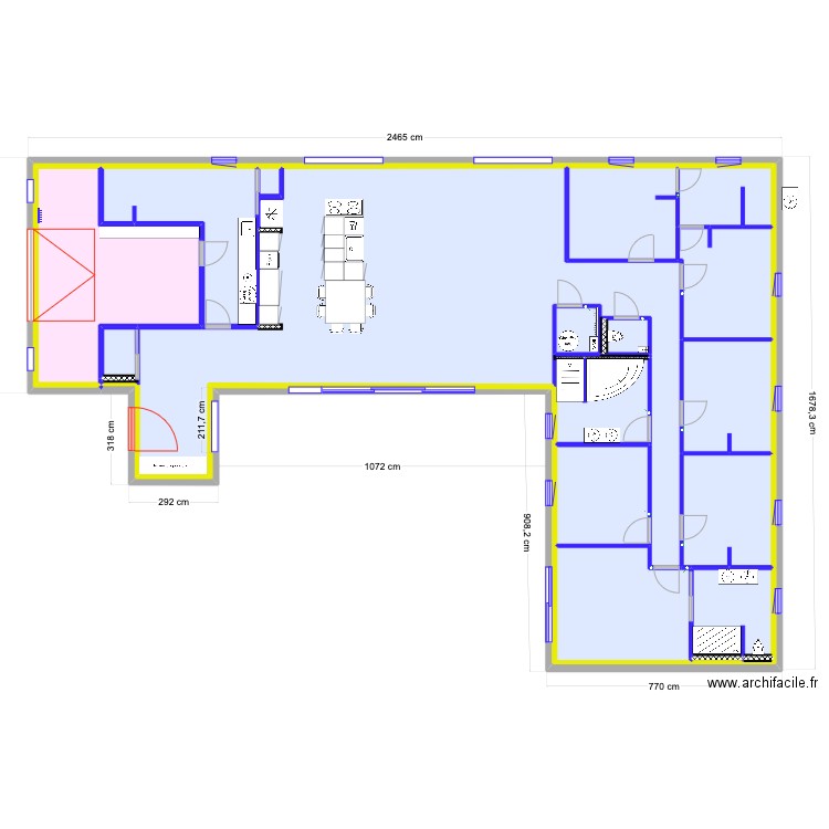 20 chemin des Ormes - 03110 Cognat Lyonne - Plan de Base Nettoyé. Plan de 19 pièces et 231 m2