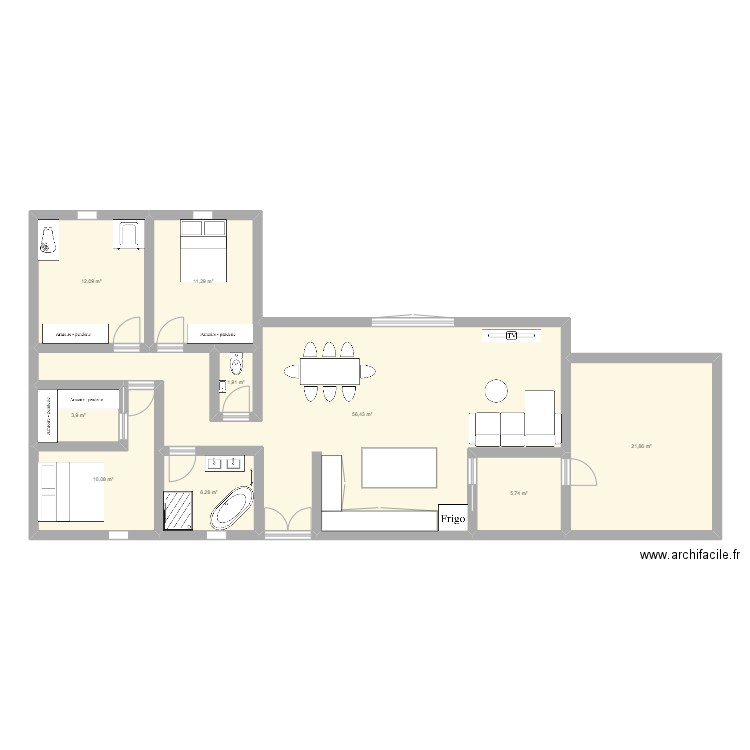 maison PLAN . Plan de 9 pièces et 130 m2