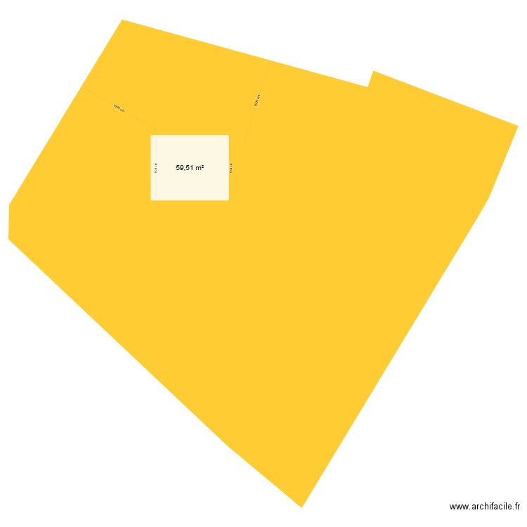 cadastre maison. Plan de 1 pièce et 60 m2