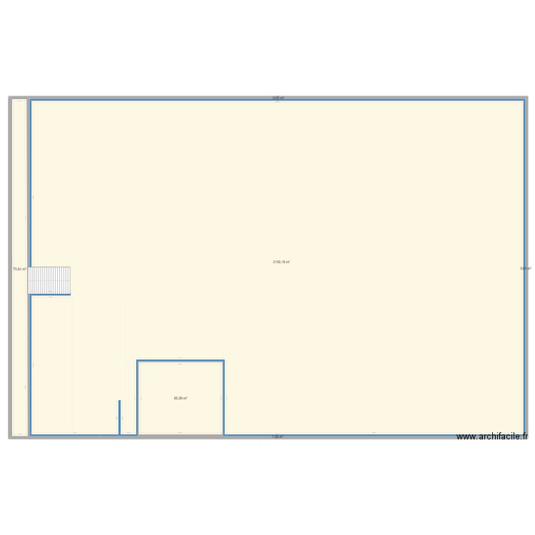 Projet. Plan de 6 pièces et -1977 m2