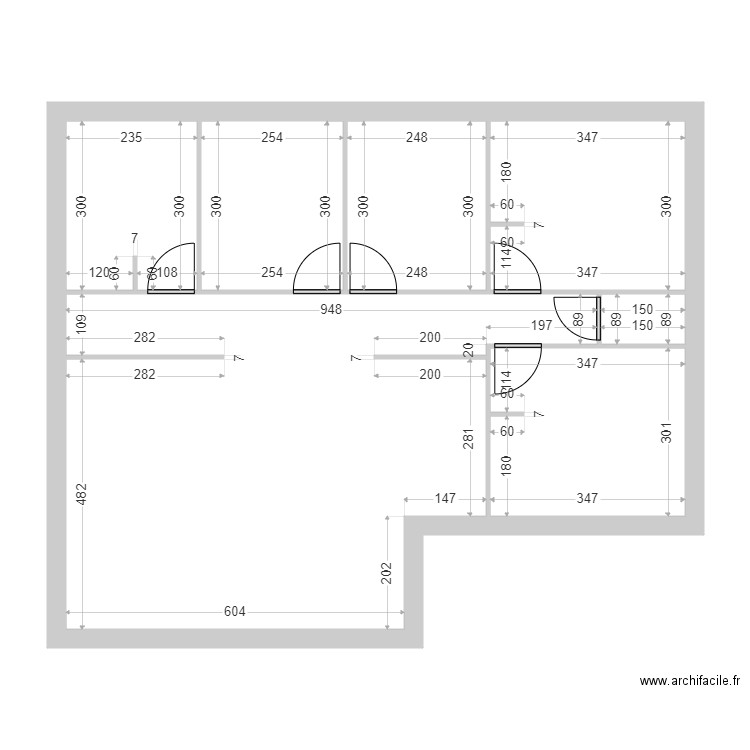 SCI APMLL CLOISONS. Plan de 7 pièces et 88 m2