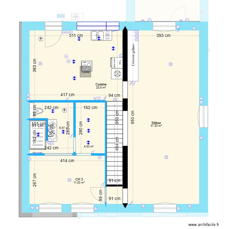 V0 OCT 24. Plan de 15 pièces et 181 m2