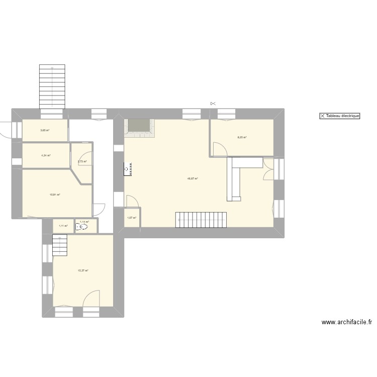 appart arnaud base. Plan de 10 pièces et 95 m2