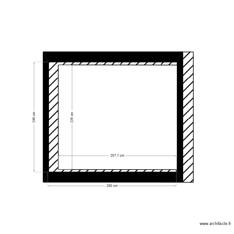 lllll. Plan de 1 pièce et 7 m2