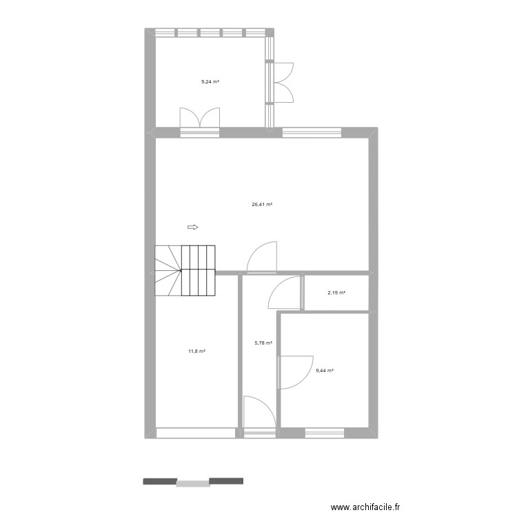 Ground Floor Plan3. Plan de 6 pièces et 65 m2