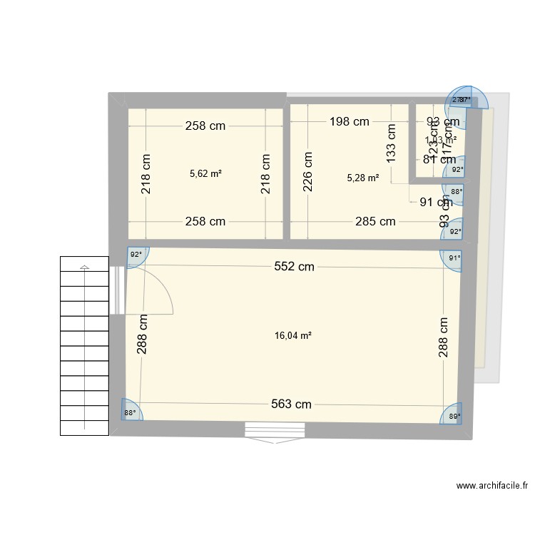 Villars. Plan de 15 pièces et 119 m2