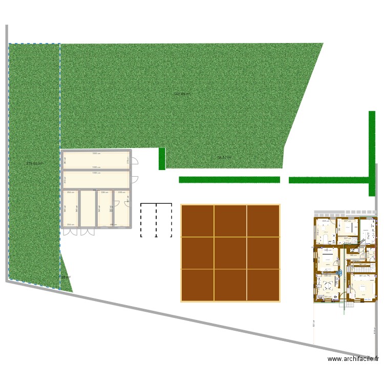 Maison Pont 2. Plan de 14 pièces et 186 m2