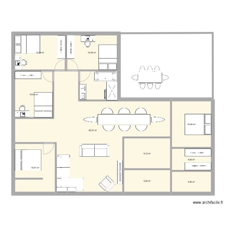 maison irigny 3. Plan de 10 pièces et 136 m2