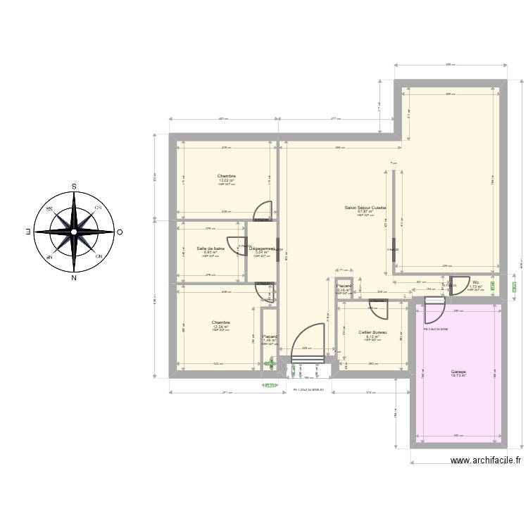 ML24015994 GUILLEMONT. Plan de 10 pièces et 135 m2