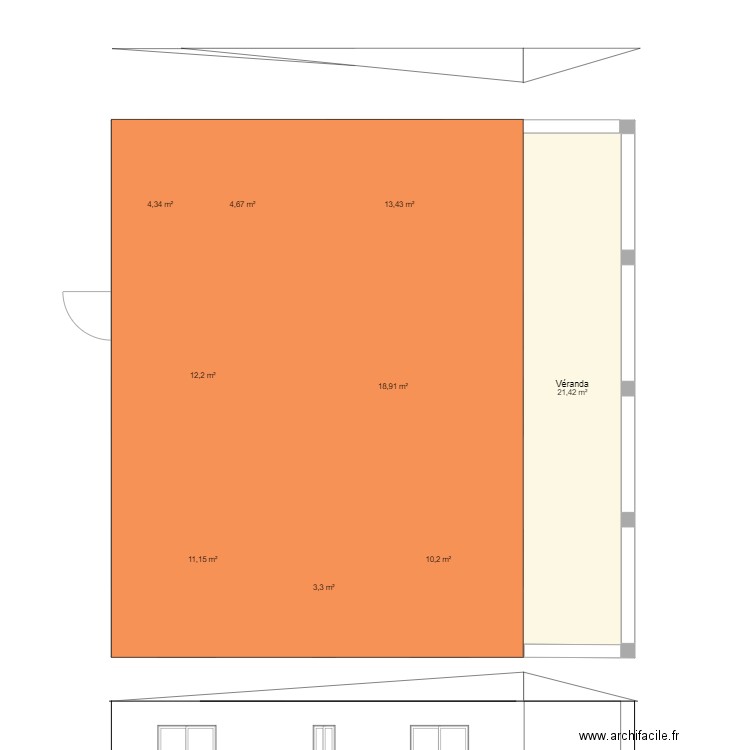 DOSMONT 3. Plan de 9 pièces et 100 m2