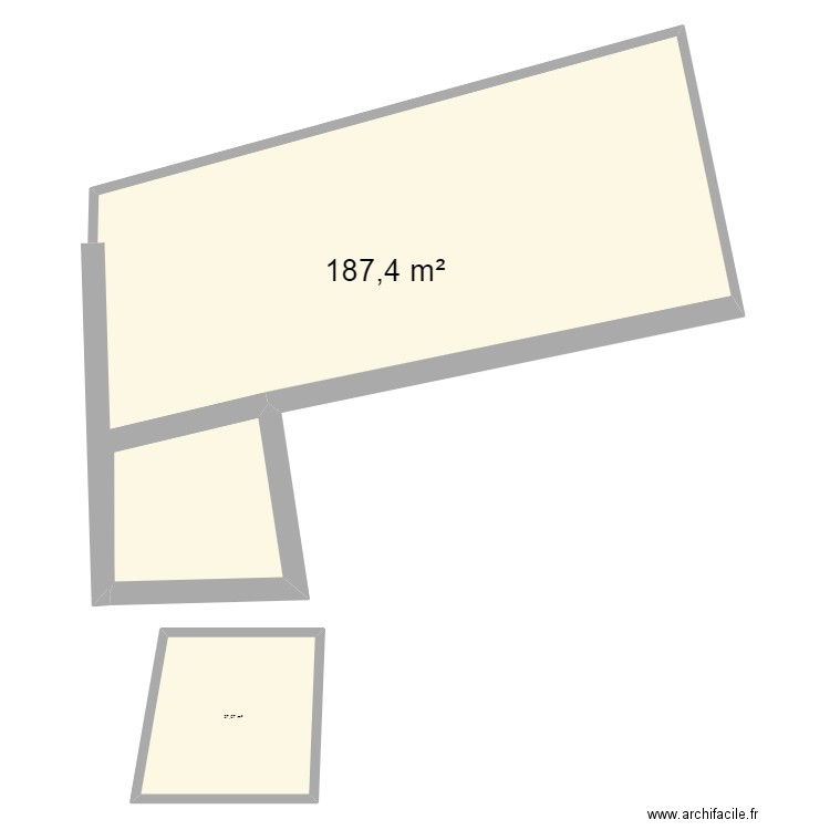 maison1. Plan de 2 pièces et 214 m2