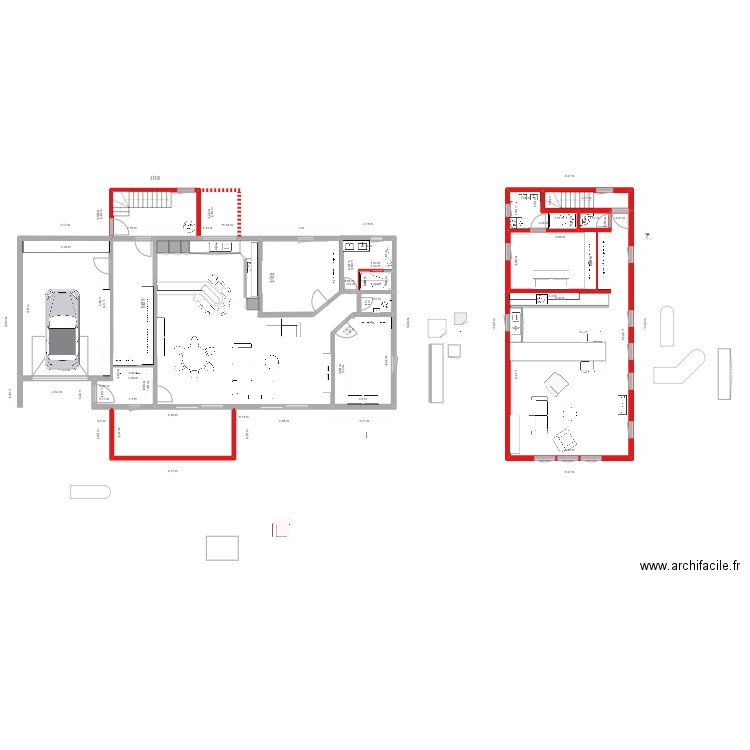  maison noel. Plan de 10 pièces et 146 m2