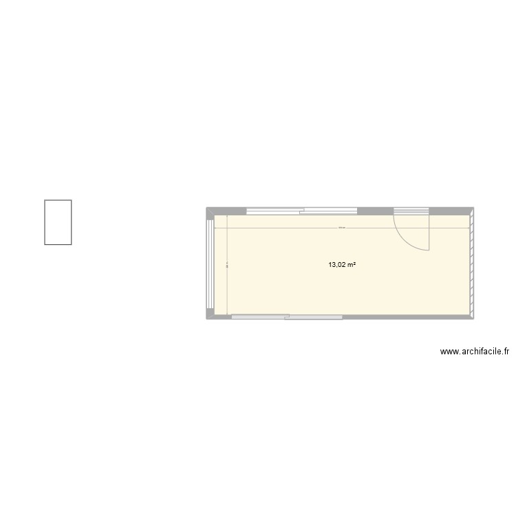 Terrasse. Plan de 1 pièce et 13 m2