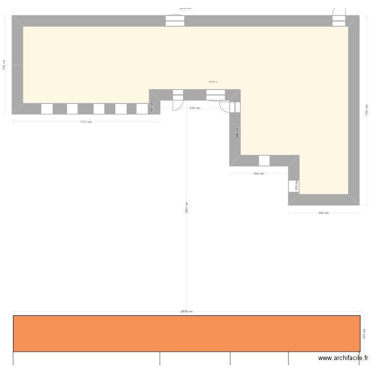 RomegouxD. Plan de 2 pièces et 370 m2