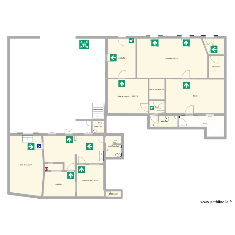 FFSR - LOCAL 1. Plan de 17 pièces et 203 m2