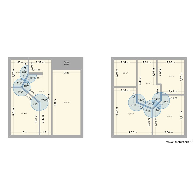 LAURENCE BEBLENHEIM. Plan de 10 pièces et 114 m2