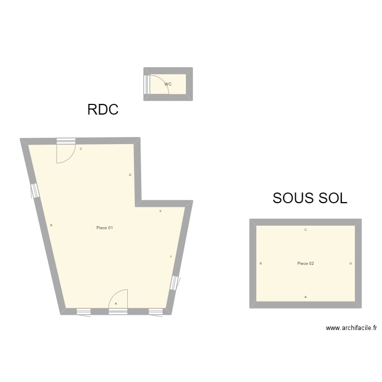 350602053. Plan de 3 pièces et 48 m2