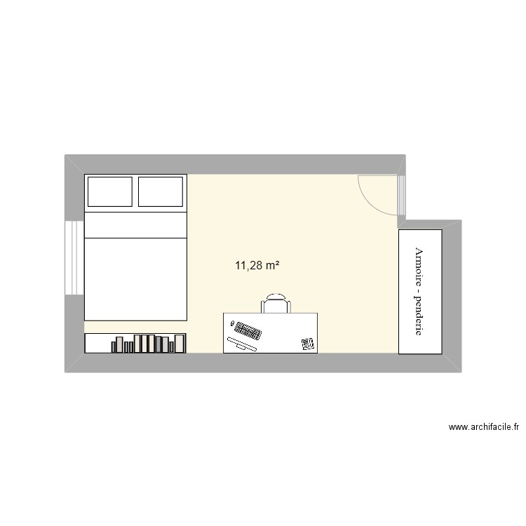 theo 2. Plan de 1 pièce et 11 m2