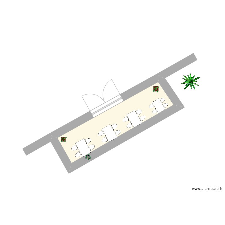 paul1. Plan de 1 pièce et 6 m2