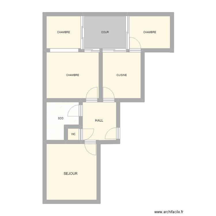 BASSEM 4. Plan de 8 pièces et 66 m2