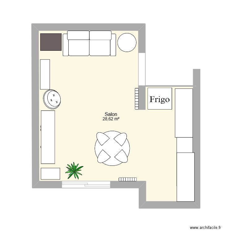 SEJOUR. Plan de 1 pièce et 29 m2