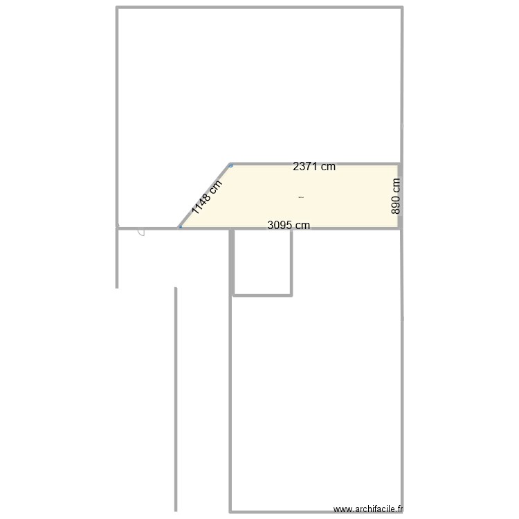 1er étage. Plan de 1 pièce et 243 m2