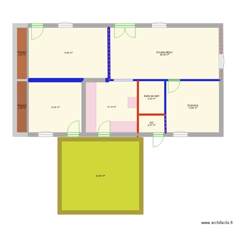 rachid projet. Plan de 10 pièces et 118 m2