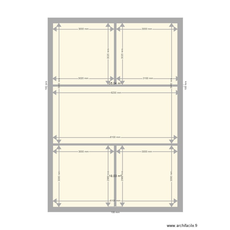 Port leucate. Plan de 2 pièces et 53 m2