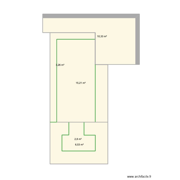 Jardin. Plan de 5 pièces et 38 m2