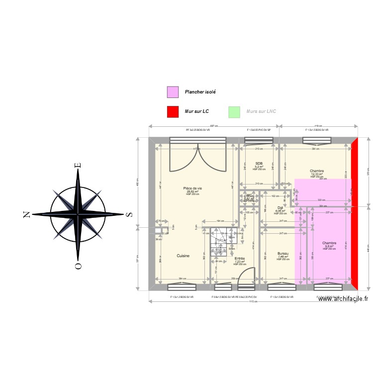 ML24016764 . Plan de 12 pièces et 80 m2