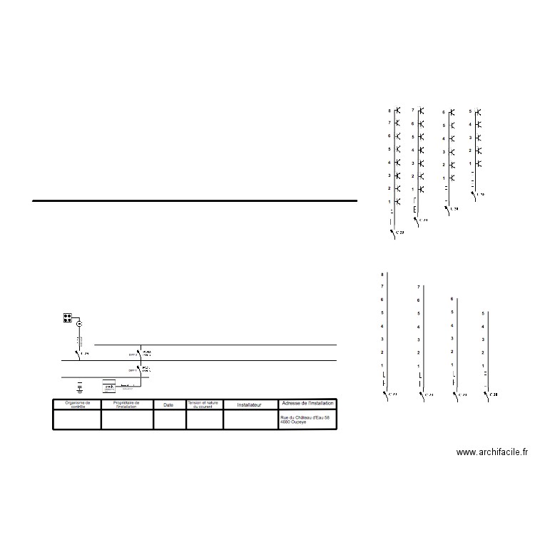 Schéma de principe 2. Plan de 11 pièces et 8 m2