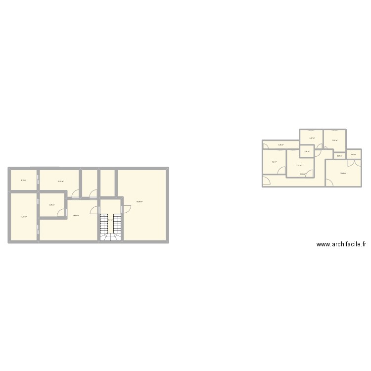 AADL Islem. Plan de 17 pièces et 166 m2