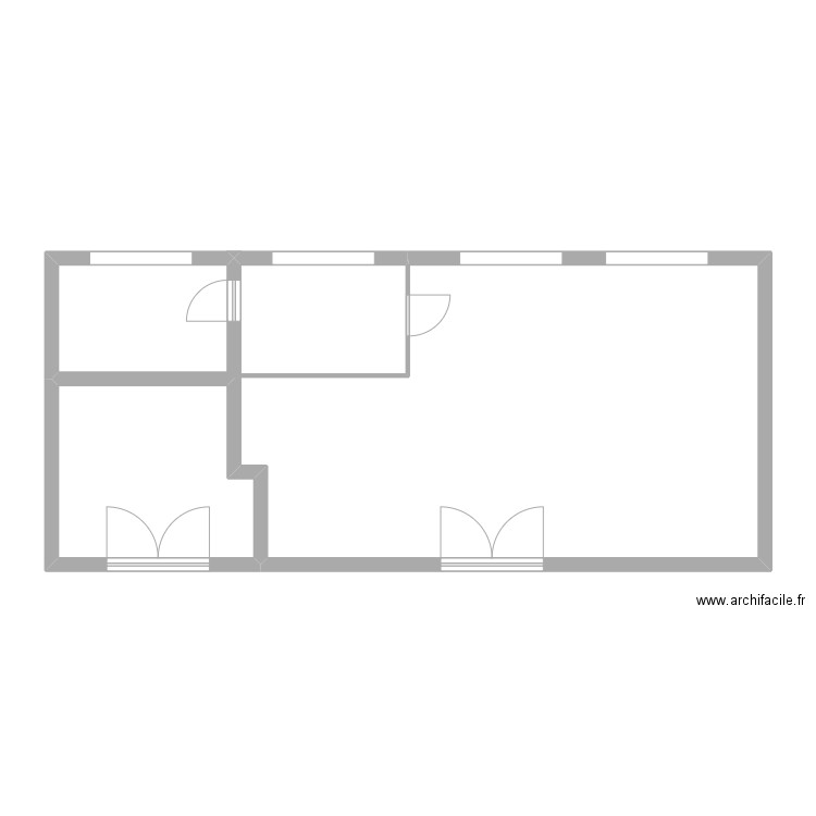 Garage. Plan de 2 pièces et 19 m2